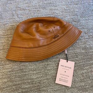 Avec Les Filles Tan and Pink Bucket Hat